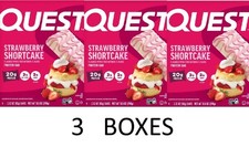 QUEST Strawberry Shortcake Protein Bars - 4 Bars in a Box - 3 BOXES