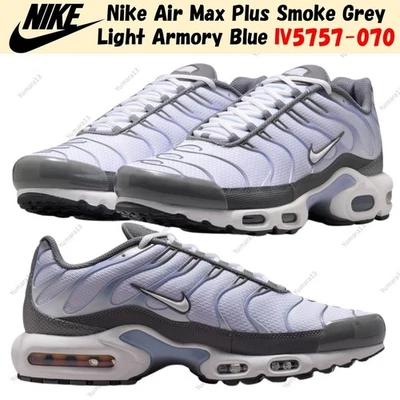 Nike Air Max Plus Smoke Grey Light Armory Blue IV5757-070 Homme Taille - Photo 1/4