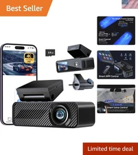 Ultimate Dual Dash Camera 4K+1080P with Wi-Fi, Voice Insights & Loop Recording