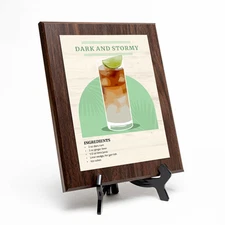 Dark and Stormy Decorative Wall Plaque With Easel Acrylic Stand | Home Decor