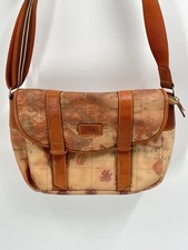 Alviero Martini 1A Classe Geo Map Crossbody Messenger Bag World Map Italy