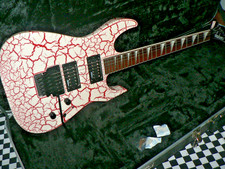 AWESOME JACKSON X Series Soloist SLX DX BLOODSHOT CRACKLE , SET NECK .WITH CASE