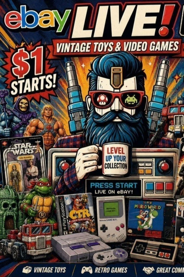 Vintage Games and Toys LIVE Auction! 🧸🎮🕹 $1 Starts Combined Postage!