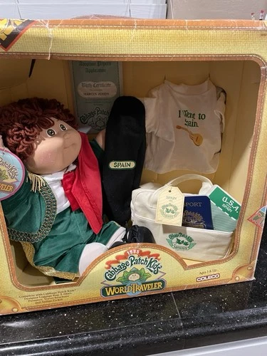 Cabbage Patch Kids Marcus Justin World Traveler Doll Spain Set 1985 Original