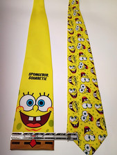 Nickelodeon SPONGEBOB SquarePants Square Neck Tie and Spongebob tie  Vintage