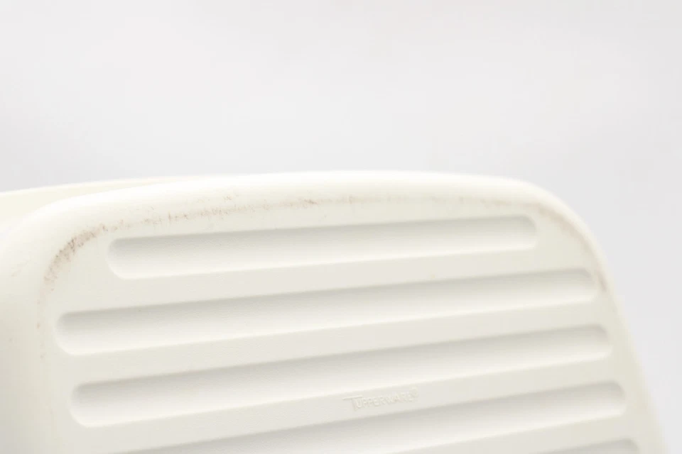 Tupperware Brotbehälter Aufbewahrungsbox Nr. 1470 weiß / braun Vintage - Bild 3 von 4