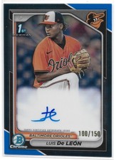 2024 Bowman Chrome - Prospect Autographs Luis De Leon #CPA-LDL Blue Refractor...