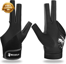 Billiard Pool Gloves for Left Hand 3 Finger Splicing Process Snooker Cue Sport