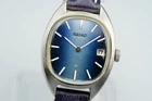 *N MINT* Vintage 1973 SEIKO NOIE 2415-7010 Automatic Blue Oval 24mm Women Watch