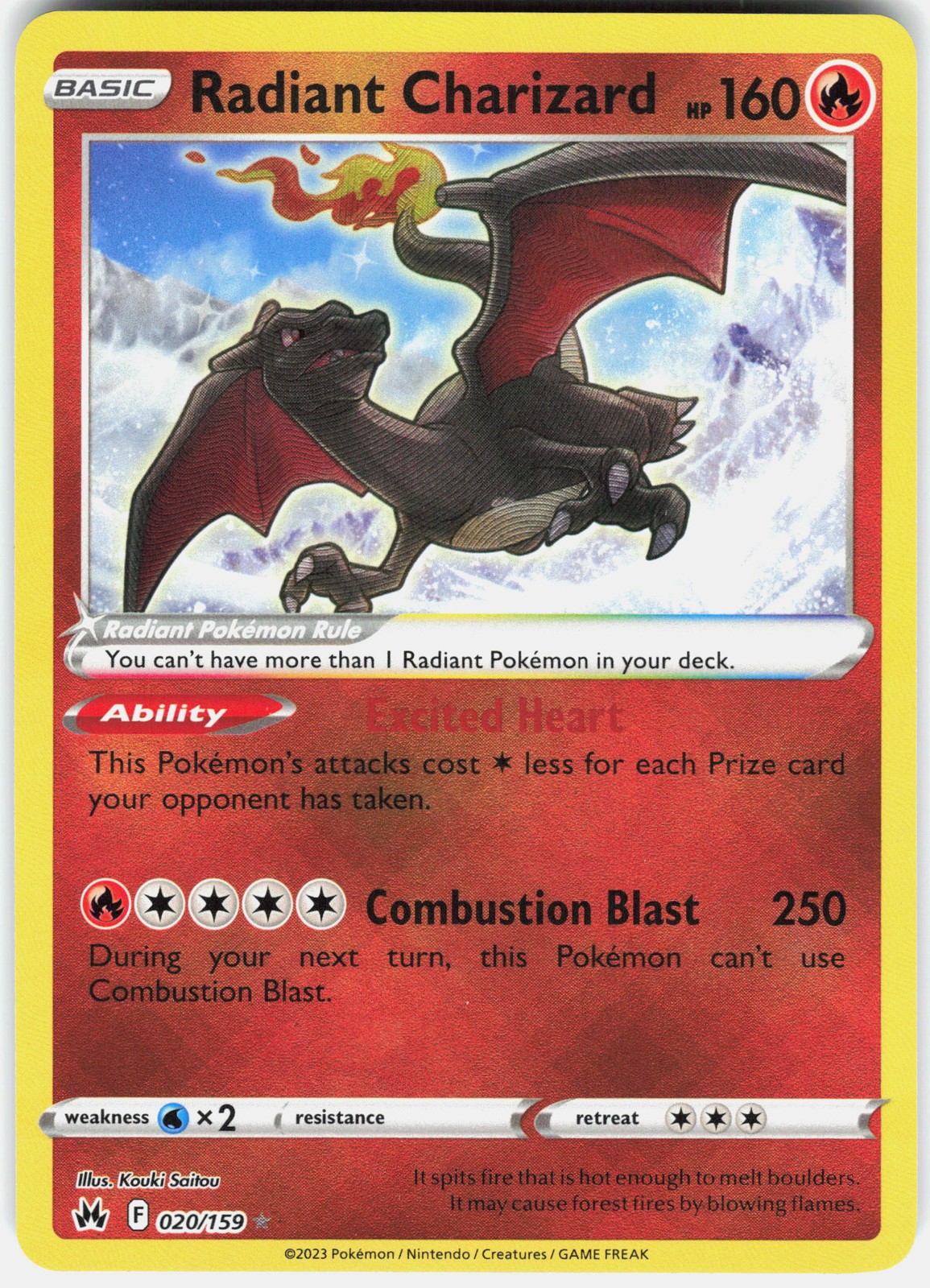 Radiant Charizard Holofoil [CRZ - 020/159]Near Mint | eBay