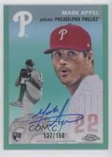2023 Topps Chrome Platinum Anniversary Aqua Refractor /150 Mark Appel Auto 4f5