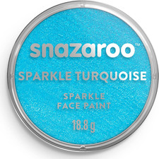 Sparkle Face and Body Paint, 18.8G 0.66-Oz Pot, Sparkle Turquoise