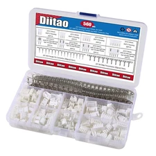 Diitao 560PCS for JST Connector Kit for JST-XHP 2/3/4/5 Pin Housing Female an...