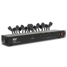 Pyle Rack Mount Power Conditioner Strip – 19 Outlets – USB Charge Port – 240V