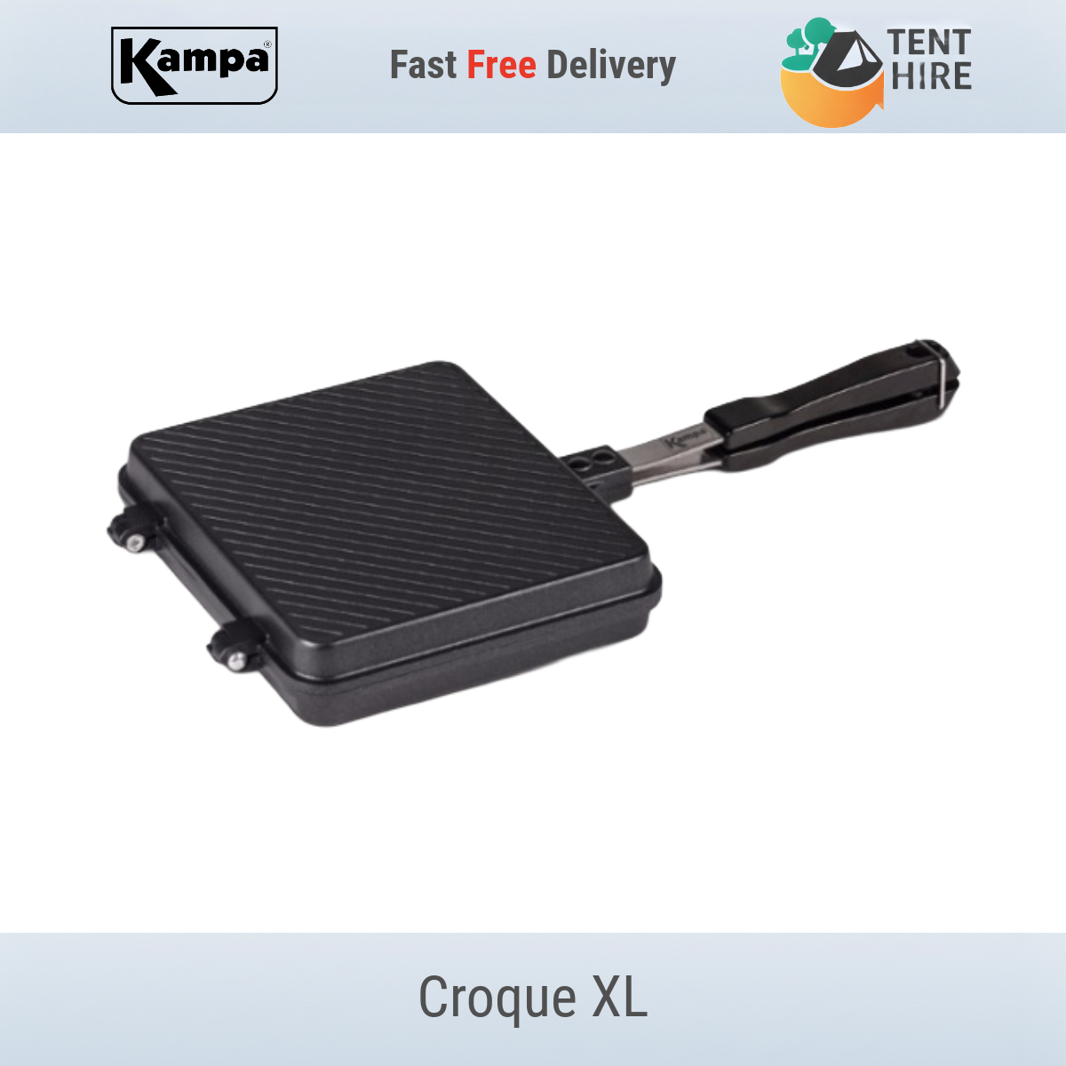 Kampa Non-Stick Portable Camping Toasted Sandwich Toastie Maker - Croque XL