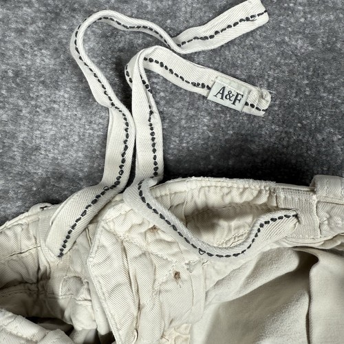 Abercrombie & Fitch Shirts Men’s 31 Beige Chino Drawstring Heavy Cotton - Picture 5 of 13