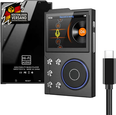 Hochauflösender MP3 Player mit 16GB Bluetooth 5.3 DAC FLAC lossfreie Musiksuppor