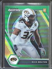 2021 Panini Prizm Draft Picks - Nick Bolton #148 Green Prizm Rookie (RC)
