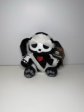 Skelanimals Dax in Disguise Mummy Dog Plush Black/White 2009 Mini