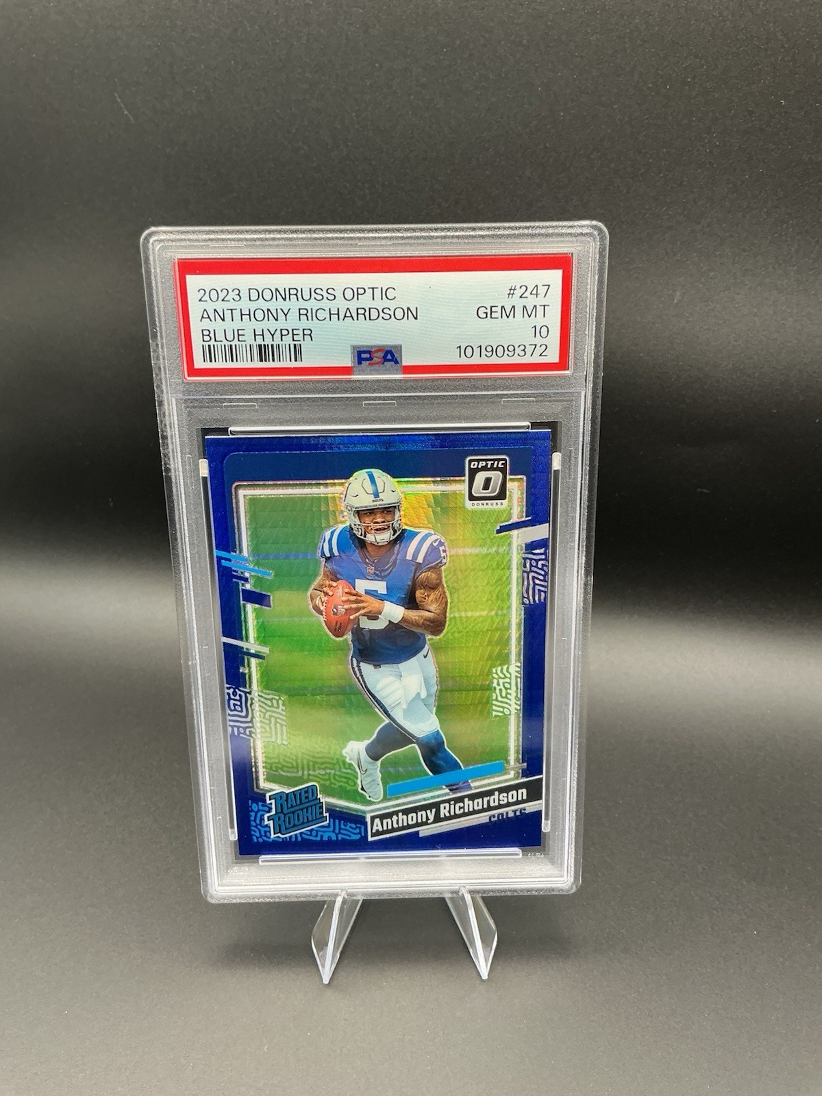 2023 Panini Donruss Optic - Anthony Richardson #247 Blue Hyper Prizm (RC)