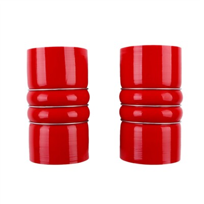 2 x Silicone Red Hump Hose Charge Air Cooler 4'' X 6'' Truck Peterbilt Kenworth