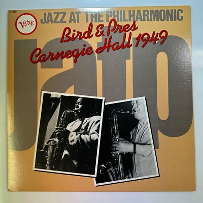 Bird Perez Carnegie Hall 1949 Jazz Philharmonic LP Record Vinyl Charlie Parker
