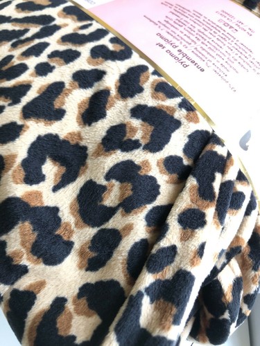 New Kate Spade 2 piece PJ Pajamas Women Fleece Bow Polka Dot Cheetah S M L - Picture 12 of 22