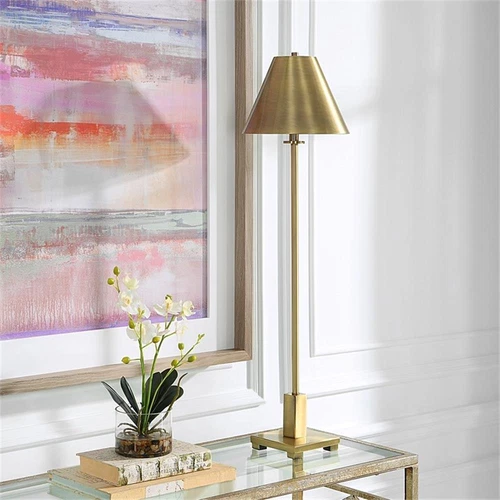 Uttermost Pilot Contemporary Metal Buffet Lamp in Brass/Gold - Picture 6 of 6
