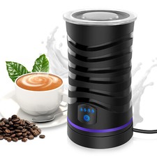 4 in 1 Hot Chocolate Maker Coffee Electric Milk Steamer Frother 600W Black UK