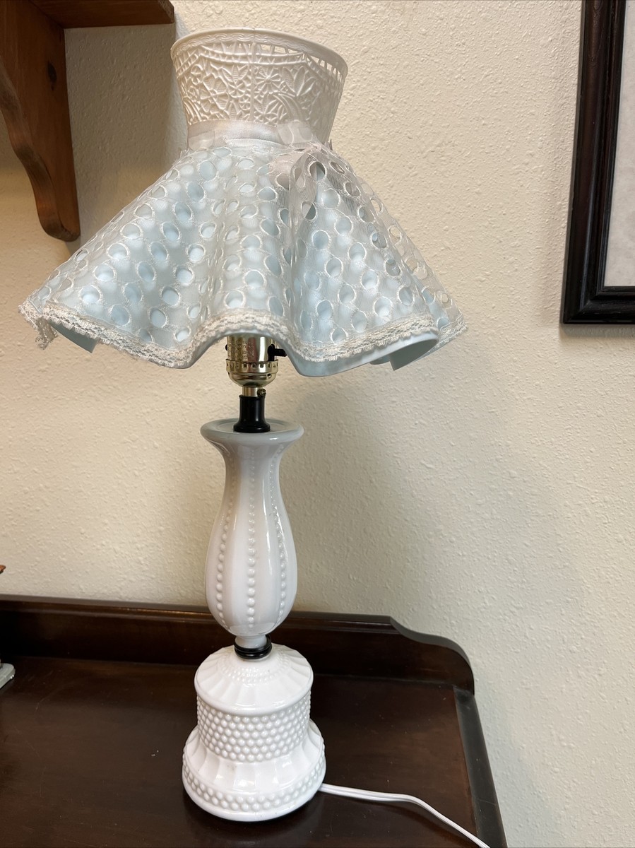 Vintage White Milk Glass Lamp | eBay