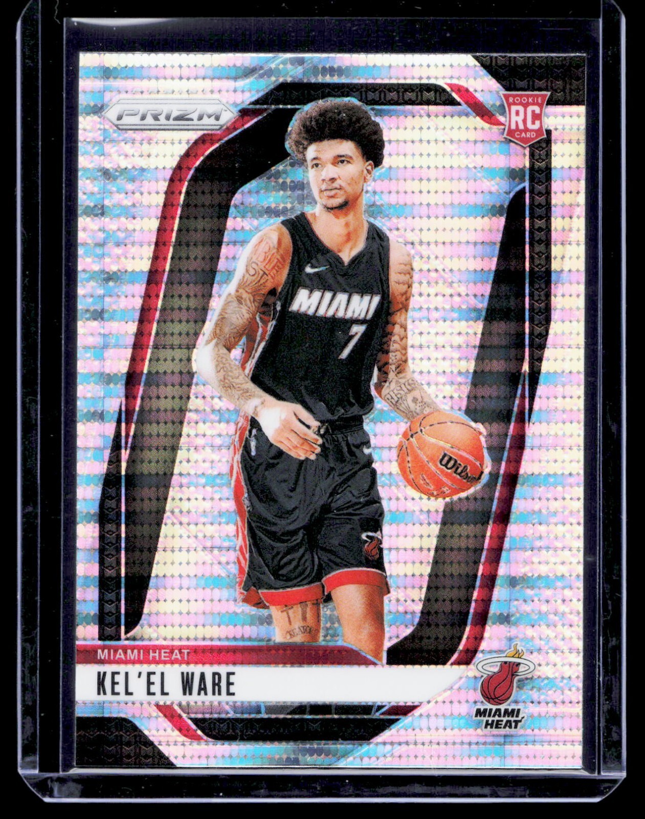 2024-25 Panini Prizm Kel'el Ware #248 RC Rookie Miami Heat Hyper Prizm