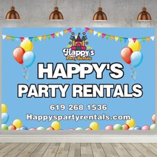 Personalised Birthday Party Banner Backdrop Poster