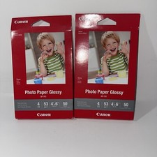 Canon Photo Paper Glossy 2 Packages of 50 Sheets Each GP- 701 in 4" x 6" NEW