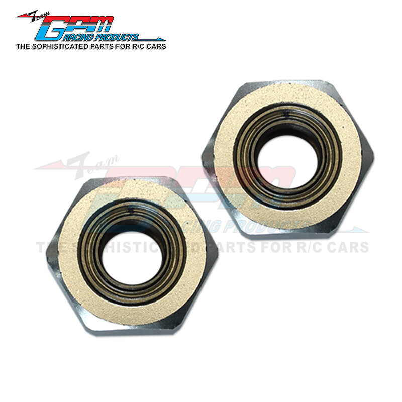 GPM Aluminium Front Wheel Hex Adapter Für Tamiya DT-03 – 2 Stück Set In Orange, Inkl. Lager