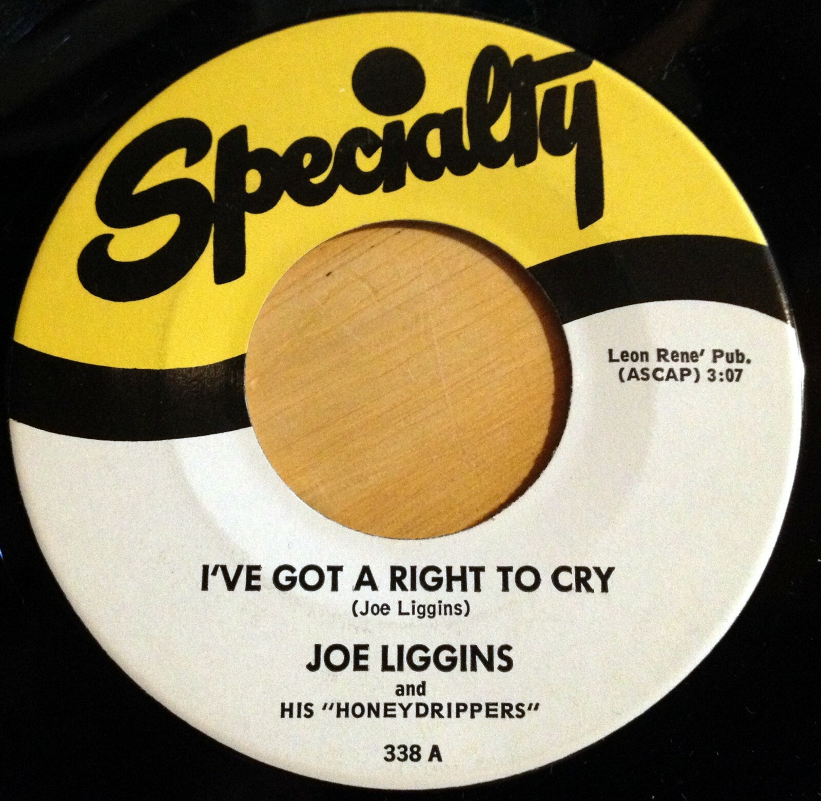Joe Liggins & His Honeydrippers 45 I've Got A Right To Cry / The