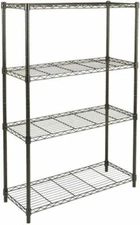 AmazonBasics (SL-SUAM-7) 4-Shelf Shelving Unit - Black