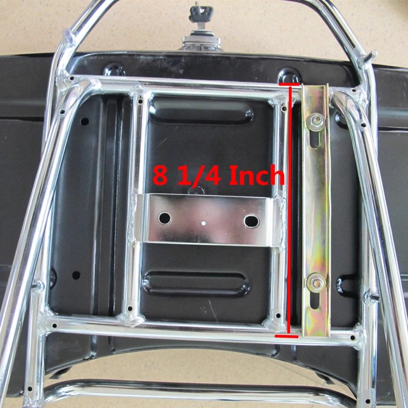 For Harley Honda Yamaha Cruiser Motorcycle Trunk Storage Box Luggage Rack - Image 3 of 4