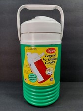 Igloo Legend 1/2 -Gallon Cooler Green w/ White Handle & Lid Made in the USA 2002