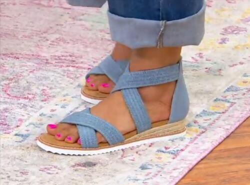 Skechers Women Desert Kiss Stretch Strap Sandals TINI $60 {&} - Picture 5 of 8