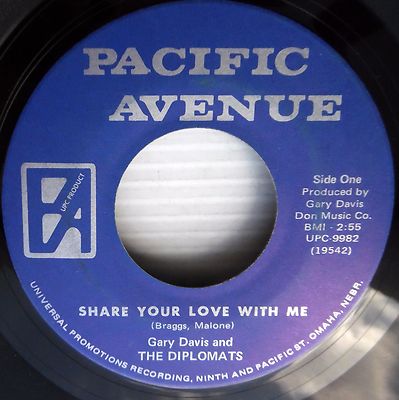 GARY DAVIS & the DIPLOMATS Share your love with me My Cherie Amour 45 e5911