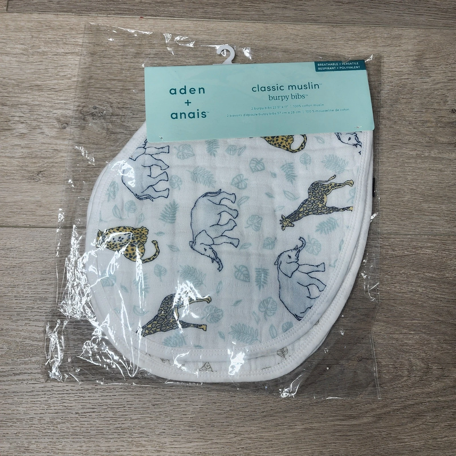 Aden + Anais Animal Jungle Print Classic Muslin Burpy Bibs - NWT 2 pack
Opens in a new window or tab
