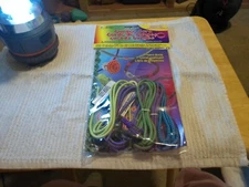 Pepperell Kids Crafts Bungee Cord Kit / Project Book-green, purple, blue