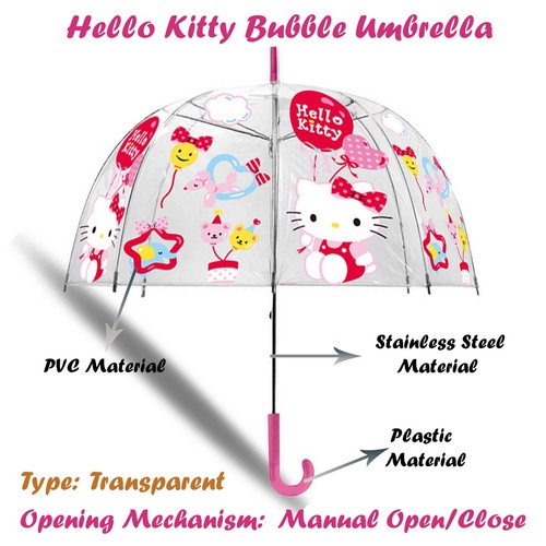 Girls Windproof Bubble Umbrellas, Kids Wipeable Brolly School Gift for 3-7Year - Picture 53 of 69