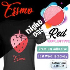 Red Reflective Heat Transfer Vinyl HTV T-Shirt 20" Wide Iron On Heat Press RT07