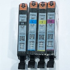 Canon 281 Ink Cartridge Set of 4 NEW OEM Genuine Setup No Box
