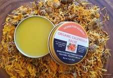 Organic Calendula Healing Salve Balm Rashes,Eczema,Cuts,Burns - Potent 2oz.