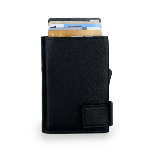 Mini monedero de cuero SecWaL 2 tarjetero RFID con monedero botón a presión - Imagen 7 de 91