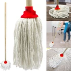 Cotton Floor Mop Head with Handle String Kitchen Absorbent Heavy Duty Cleaning