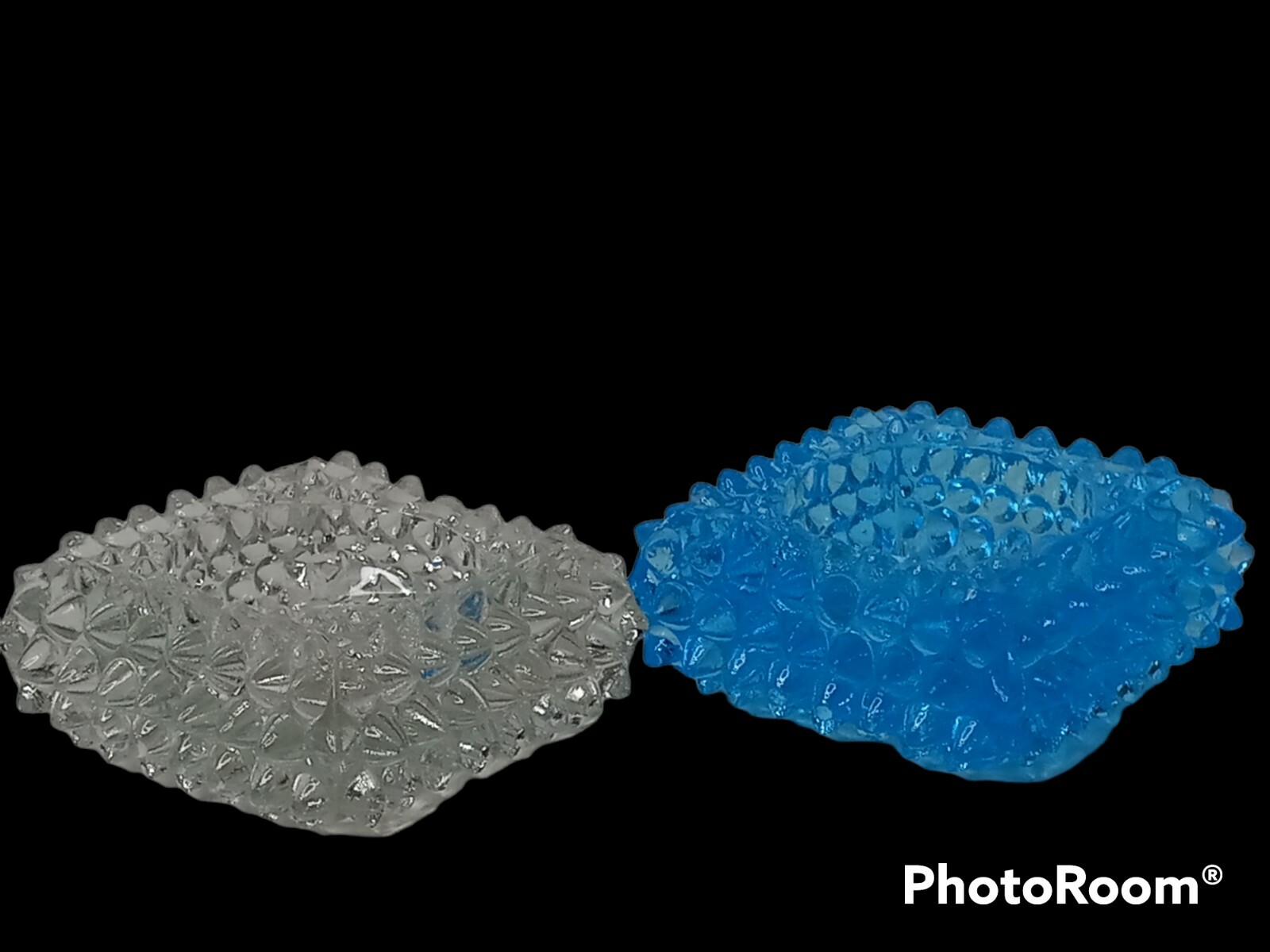 Vintage Fenton Square Spiked Hobnail Tea Light Trinket Dish Votive Salt Cellar