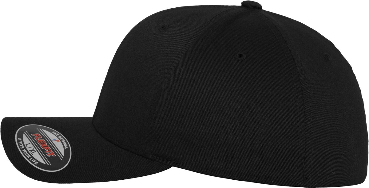 Flexft Mens Yupoong Black Ftted Trucker Mesh Baseball Cap Hat Sze L-XL | EBay